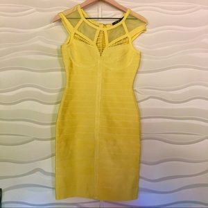 Bandage dress with net details